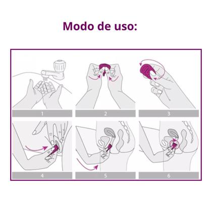 Imagem de KIT com 2 coletores Menstrual Silicone Reutilizável P M Fem.