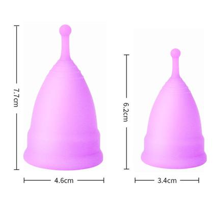 Imagem de KIT com 2 coletores Menstrual Silicone Reutilizável P M Fem.