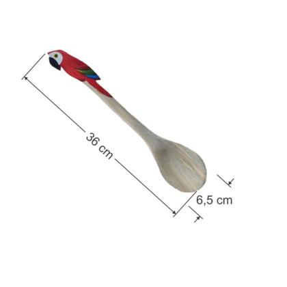 Imagem de Kit Com 2 Colheres De Pau Decorativa  Casa Cozinha Bar Restaurante