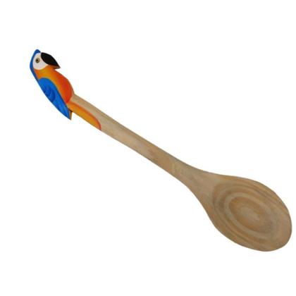 Imagem de Kit Com 2 Colheres De Pau Decorativa  Casa Cozinha Bar Restaurante