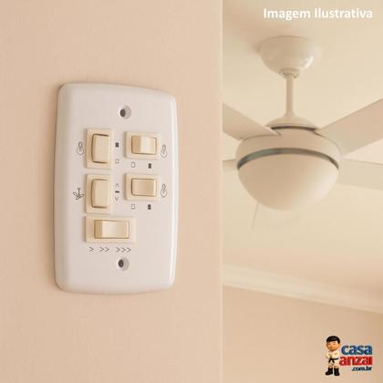 Imagem de Kit Com 2 - Controle Teto Trio 3 Lâmpadas 3 Velocidades 127V Com Capacitor