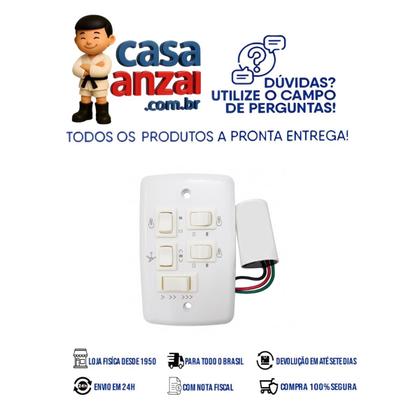 Imagem de Kit Com 2 - Controle Teto Trio 3 Lâmpadas 3 Velocidades 127V Com Capacitor