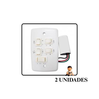 Imagem de Kit Com 2 - Controle Teto Trio 3 Lâmpadas 3 Velocidades 127V Com Capacitor