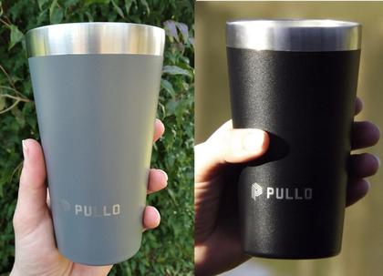 Imagem de Kit com 2 Copos Térmicos Pullo Fun 480ML Preto e Cinza