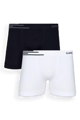 Imagem de Kit com 2 Cuecas Adulto Boxer Microfibra Cós Uni Faixa Lupo