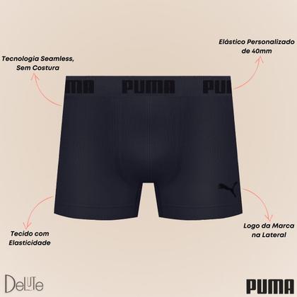 Imagem de Kit com 2 Cuecas Boxer Box Puma Sem Costura em Microfibra com Ajuste Perfeito Masculina Confortável