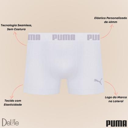 Imagem de Kit com 2 Cuecas Boxer Box Puma Sem Costura em Microfibra com Ajuste Perfeito Masculina Confortável