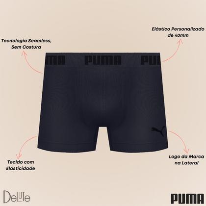 Imagem de Kit com 2 Cuecas Boxer Box Puma Sem Costura em Microfibra com Ajuste Perfeito Masculina Confortável
