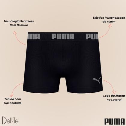 Imagem de Kit com 2 Cuecas Boxer Box Puma Sem Costura em Microfibra com Ajuste Perfeito Masculina Confortável