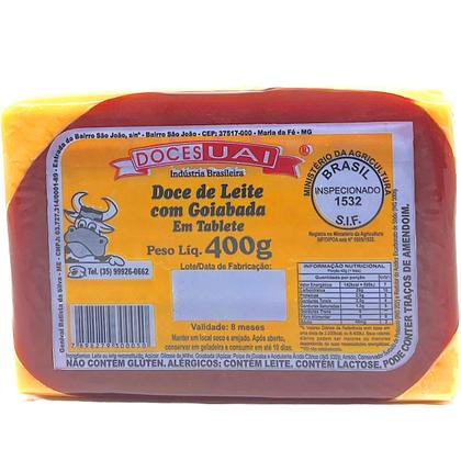 Imagem de Kit com 2 Doces de Leite c/ Goiabada Tablete Doces Uai 400g