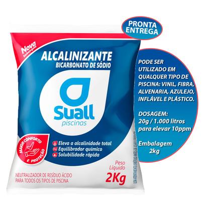 Imagem de Kit com 2 Elevador De Alcalinidade Suall Alcalinizante Produtos De Piscina 4kg