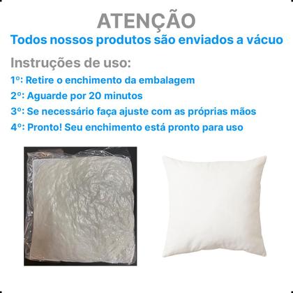 Imagem de Kit Com 2 - Enchimentos Recheios Para Almofada Refil 50x50cm