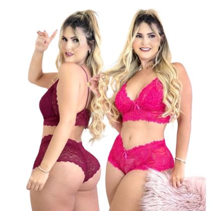 Kit com 2 Espera Marido Feminino Sensual Baby Doll pijama feminino conjunto sexy - Genérica Imagem de Kit com 2 Espera Marido Feminino Sensual Baby Doll pijama feminino conjunto sexy