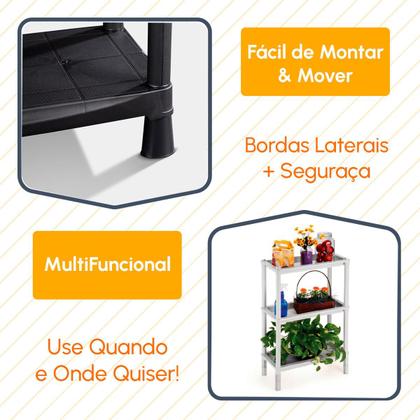 Imagem de Kit Com 2 Estantes Modular Organizador Colorida 5 + 3 Andares Multiuso Quarto Sapateira Ferramenta