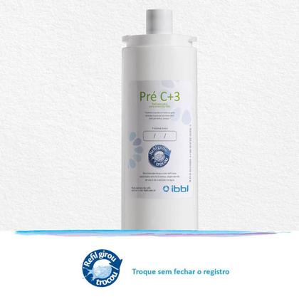 Imagem de Kit com 2 Filtros Refil Pré C+3 para Purificadores de Água IBBL (Original)