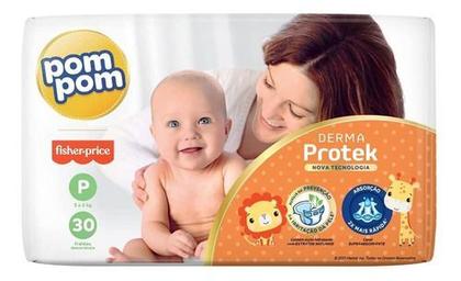 Imagem de Kit Com 2 Fraldas Pompom Dermaprotek Atacado Barato