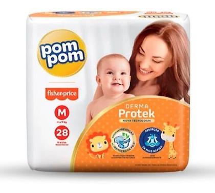 Imagem de Kit Com 2 Fraldas Pompom Dermaprotek Atacado Barato
