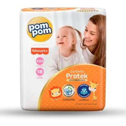 Imagem de Kit Com 2 Fraldas Pompom Dermaprotek Atacado Barato