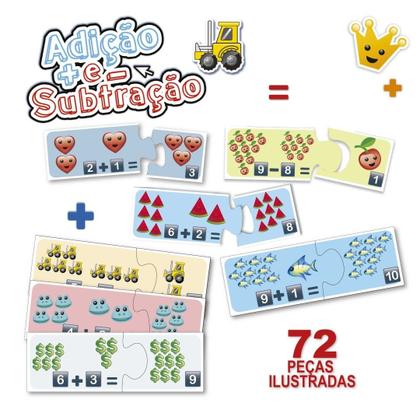 Imagem de Kit Com 2 Jogos De Matemática Infantil Escolar Educativo