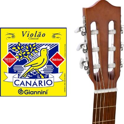 Imagem de Kit com 2 jogos Encordoamento Giannini para violão Canário Náilon GENWB 