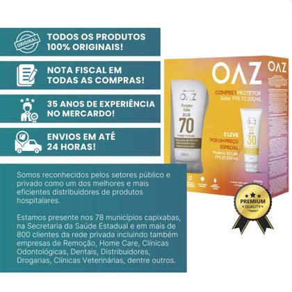 Imagem de Kit com 2 Kit Protetor Solar Oaz Fps 70 200mL + Fps 30 200mL