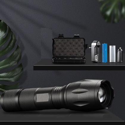 Imagem de Kit com 2 Lanternas Tática LED 8000 Lúmens 5 modos Shark Blue