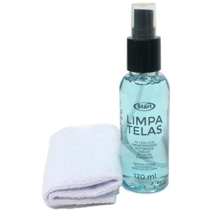 Imagem de Kit Com 2 Limpador Limpa Telas Start 120Ml + Pano Microfibra