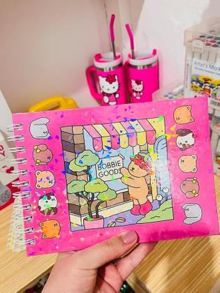 Imagem de Kit com 2 Livro de Colorir, Capa Dura, A5 Horizontal 15,5 x 21,5 cm, 50 Folhas 180g, com Proteção em Acetato