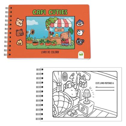 Imagem de Kit com 2 Livros de Colorir Kittie e Capi Cuties Capa Dura