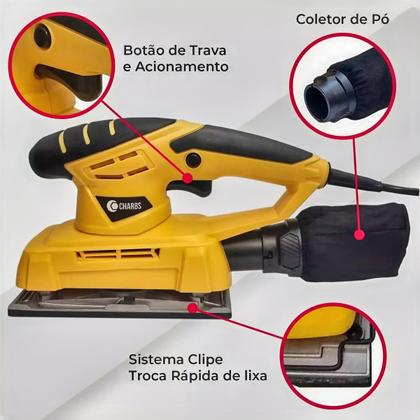 Imagem de Kit Com 2 Lixadeira Roto Orbital 250W e 200W Charbs - 220V