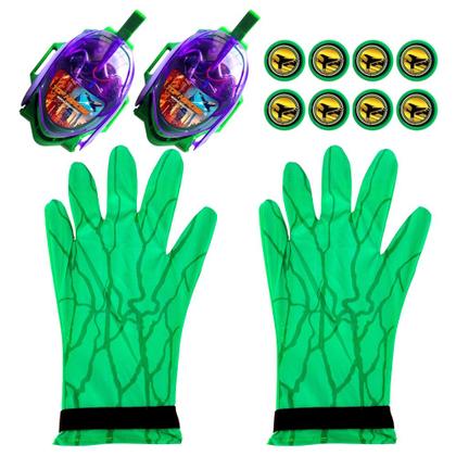 Imagem de Kit com 2 Luva Huk com Pistola de Discos com Luz e Luz Brinquedo Infantil Interativo