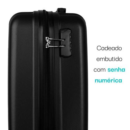 Imagem de Kit Com 2 Malas de Bordo Para Viagem Rodas Dupla - Fibra ABS