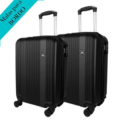 Imagem de Kit Com 2 Malas de Bordo Para Viagem Rodas Dupla - Fibra ABS