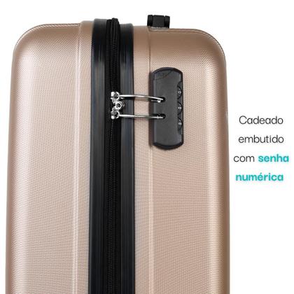 Imagem de Kit Com 2 Malas de Bordo Para Viagem Rodas Dupla - Fibra ABS