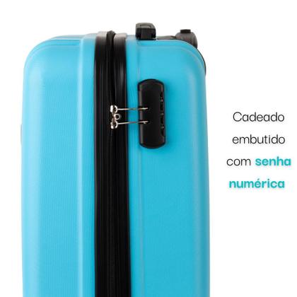 Imagem de Kit Com 2 Malas de Bordo Para Viagem Rodas Dupla - Fibra ABS