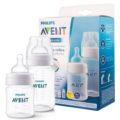 Kit com 2 Mamadeiras ANTI-COLIC Classica 125/260ML Philips AVENTS SCY119/05
