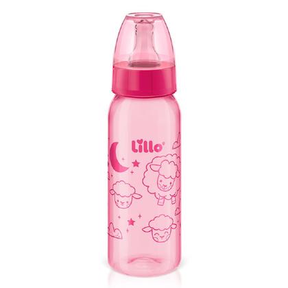 Imagem de Kit com 2 Mamadeiras Divertidas 240ml Bico 6m+ Rosa - Lillo 