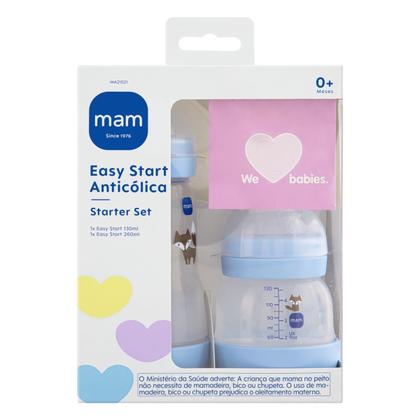Imagem de Kit Com 2 Mamadeiras Mam Easy Start Anticólicas Azul