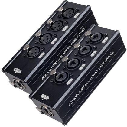 Imagem de Kit com 2 Medusas Passiva via Cabo de Rede 4 Canais Combo e XLR Fêmea