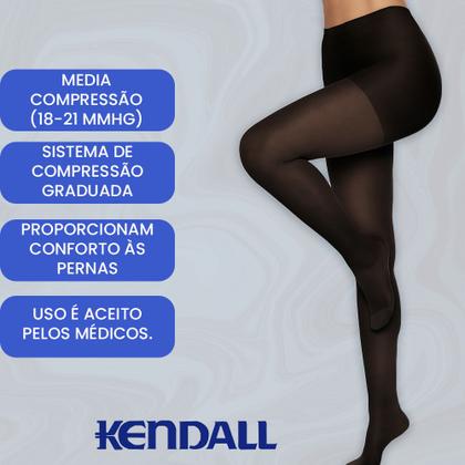 Imagem de Kit Com 2 Meia Calça Kendall Ultra Pro Média Compressão Feminina  Sem Ponteira Original 18-21Mmhg