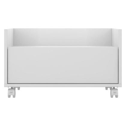 Imagem de Kit com 2 Mesas de Cabeceira 60 cm com Rodízios Multimóveis FG3635 Branca