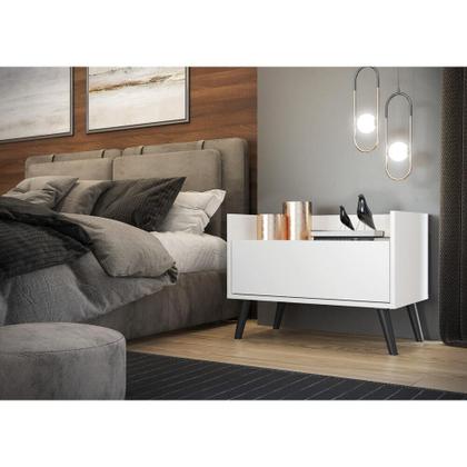 Imagem de Kit com 2 Mesas de Cabeceira 60cm Retrô Multimóveis V3633