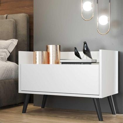 Imagem de Kit com 2 Mesas de Cabeceira 60cm Retrô Multimóveis V3633