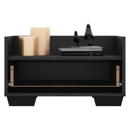 Imagem de Kit com 2 Mesas De Cabeceira 80 Cm com Pés Quadrados