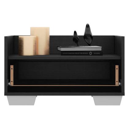 Imagem de Kit com 2 Mesas De Cabeceira 80 Cm com Pés Quadrados