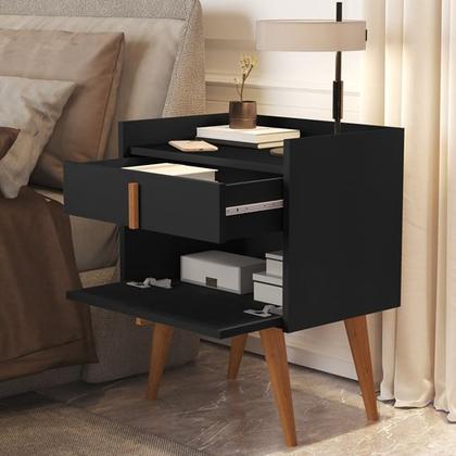 Imagem de Kit Com 2 Mesas De Cabeceira Quarto Retrô Decorativa Canto Lateral - Davi K7 Plus