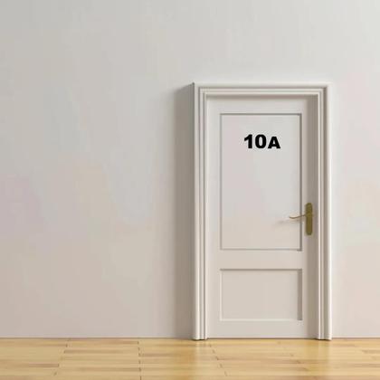 Imagem de Kit com 2 Números Residenciais 12cm Placa ACM Preto Brilhante, Resistente e Fácil de Aplicar