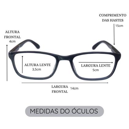 Imagem de Kit com 2 Óculos de Grau para Leitura / Trabalho / Descanso Unissex - Cor Preto