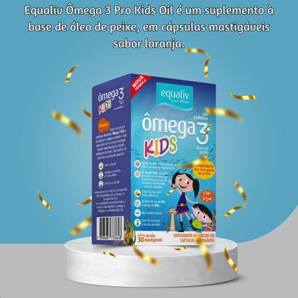 Imagem de Kit com 2 Ômega 3 Kids Equaliv 30 Cápsulas Mastigáveis