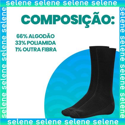 Imagem de Kit Com 2 Pares De Meias Social Selene Indicada Para Diabético Modelo Em Algodão